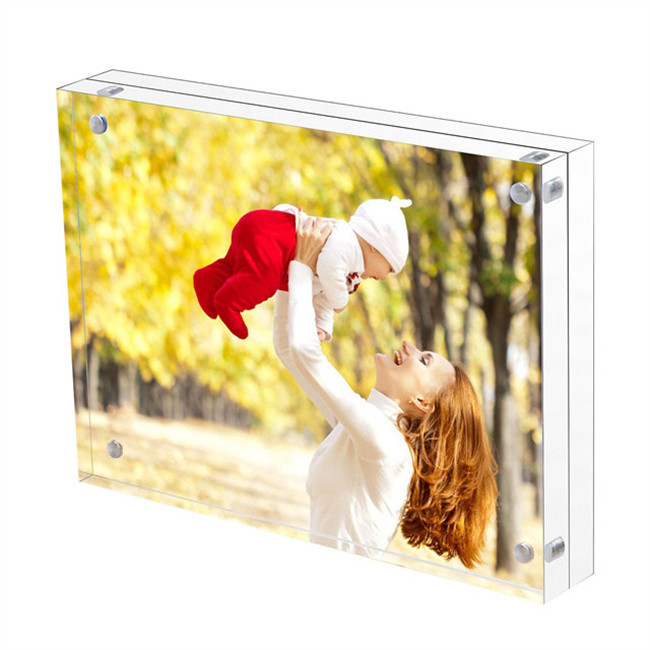 Clear Perspex 4x6'' Acrylic Magnetic Picture Frame Home Dept