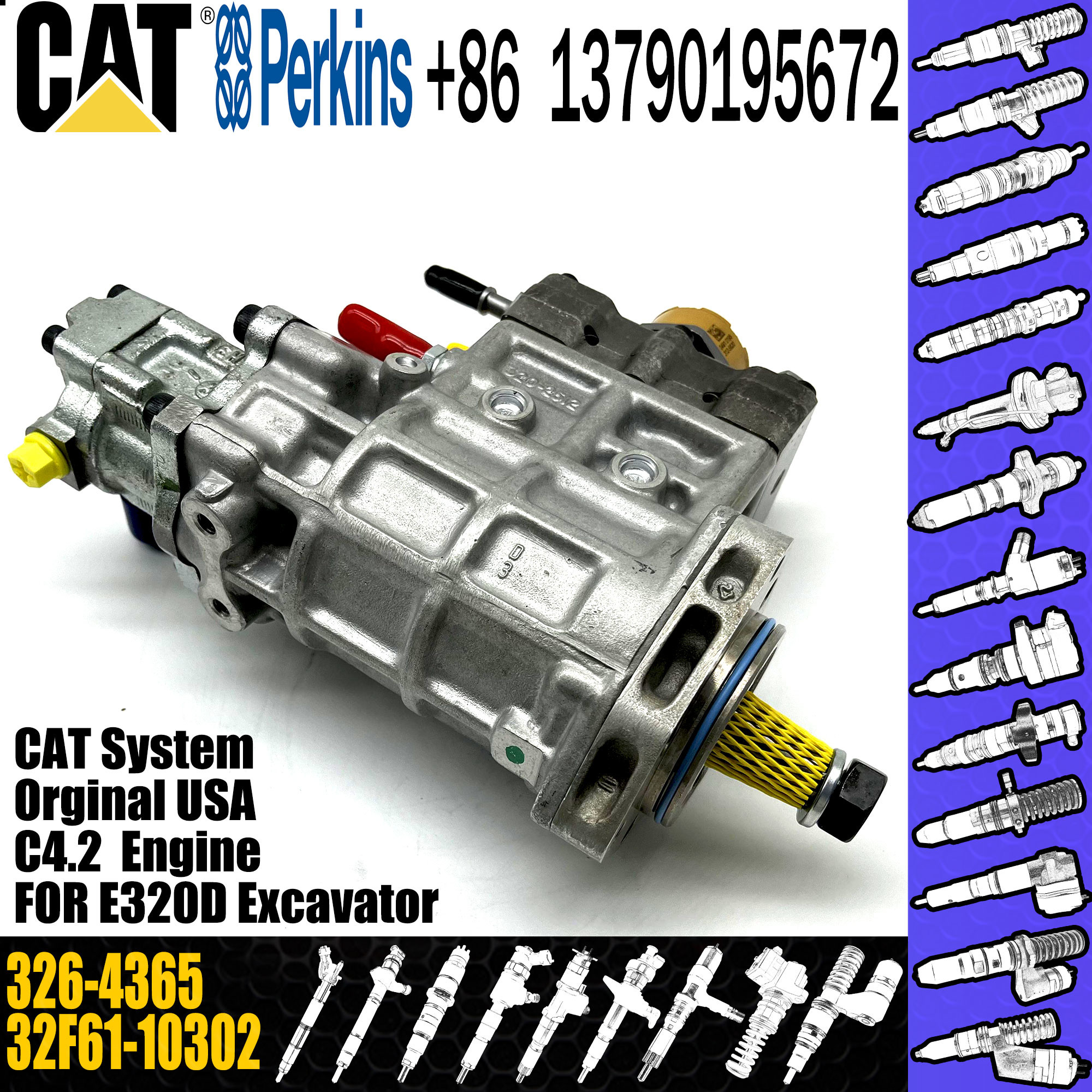 Diesel Fuel Injection Pump 326-4365 32F61-10302 3264365 32F6110302 for C6.4 Engine