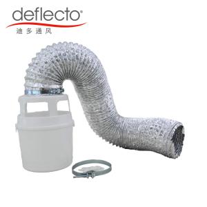 China Indoor Dryer Vent Kit 4 Inch Flexible Air Duct White Lint Trap Bucket 4'' Hose Clip wholesale