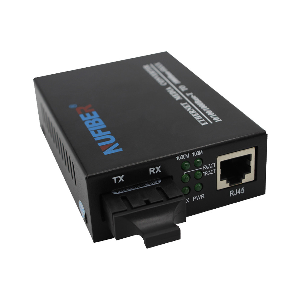 10/100/1000M Fiber Optical Media Converter Dual Fiber MM 850nm 550m SC (P/N:NF-C2200SX)