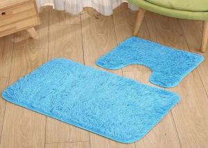 China 100% polyester  3  sets bathroom mat bath set pedestal toilet lid cover  rugs on sale