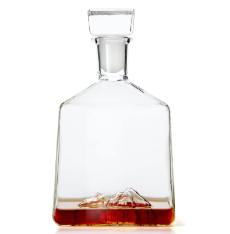 500ml Clear Glass Whiskey Decanter Dispenser for Liquor Hot Stamping Surface Handling