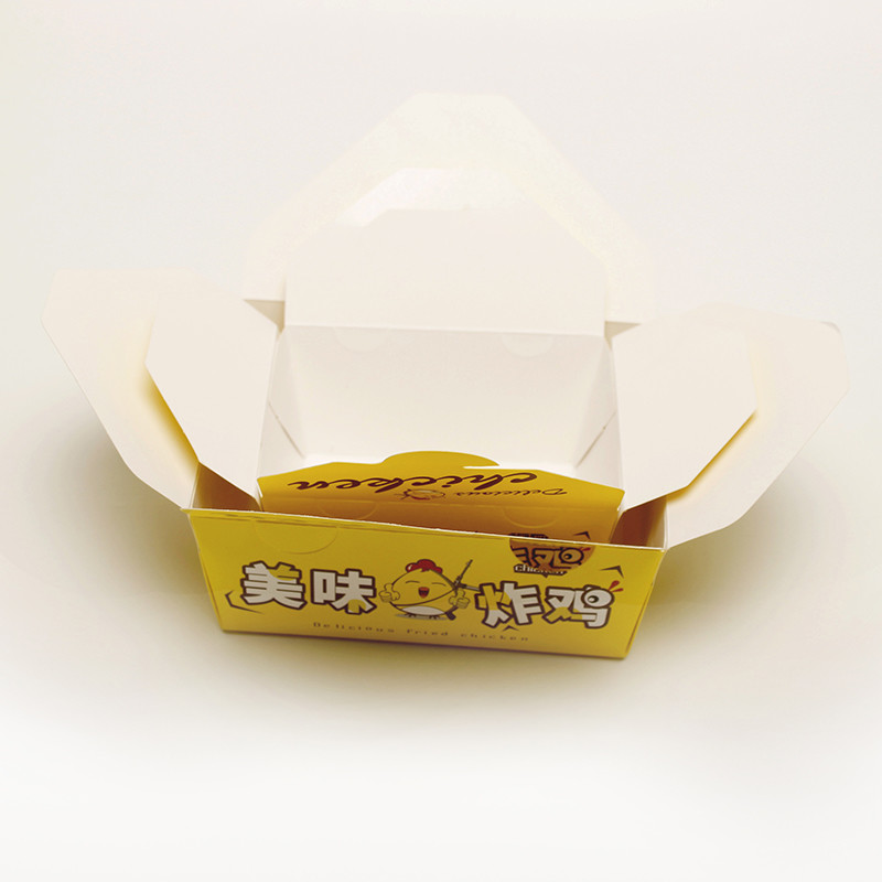 Rigid Disposable Food Packaging Box Recycled Fried Chicken Container