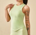 Athletic Fitness Sportswear Womens Yoga Tank Tops Crop Hollow Out Mesh Shirts