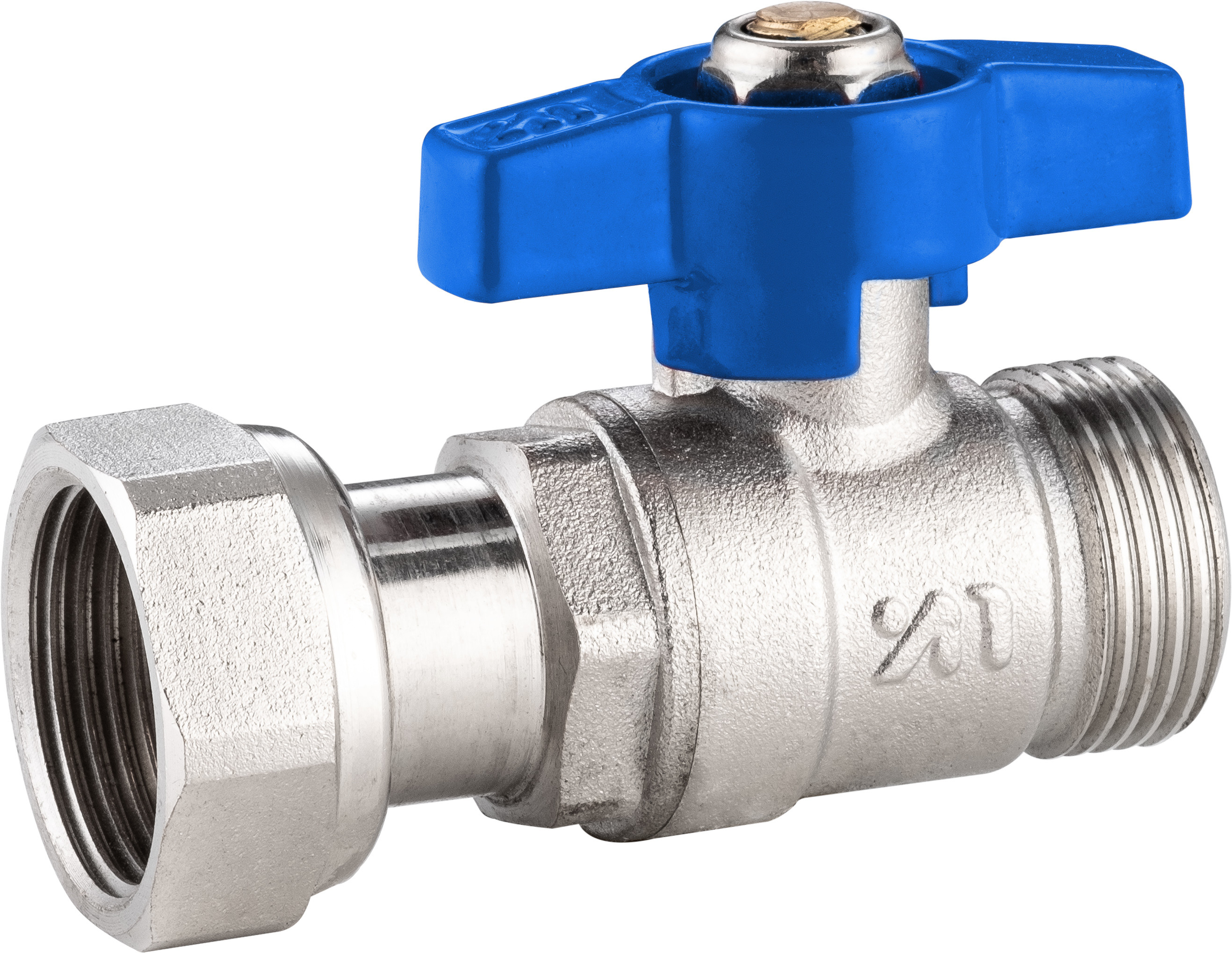5401B Gas Stove Ball Valve Brass Supply Valve DN15 DN20 for Tap Water with Plastic Pipe Adapter x Flexible Female Nut