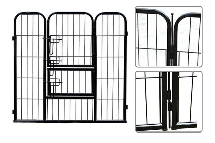 80x80cm x10pcs Black Powder Coated Wire Mesh Small Size Dog Kennel,Pet Cages,Carriers & Houses,Welded Mesh