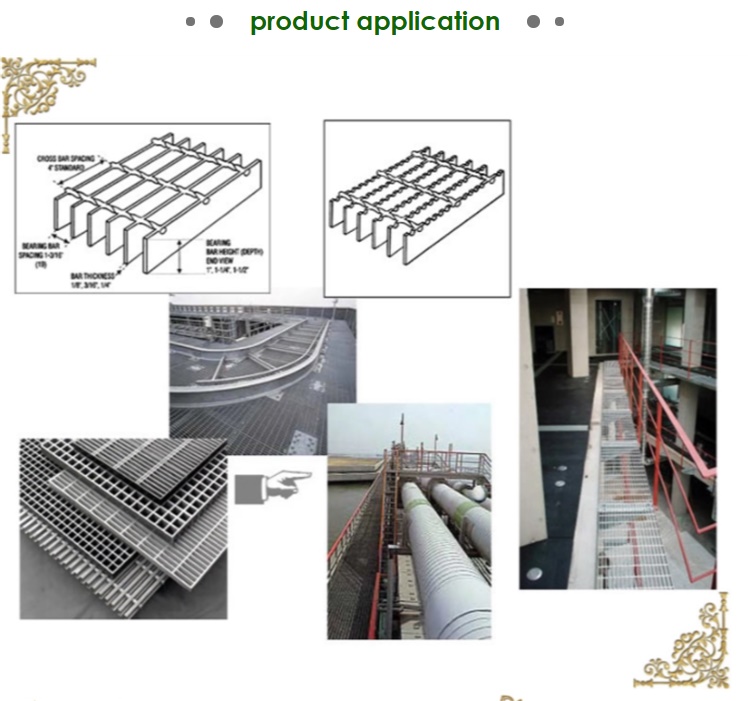 Heavy Duty 824mm 30X4 Steel Grating Panels Floor Forge Walkway Galvanised Steel Grating