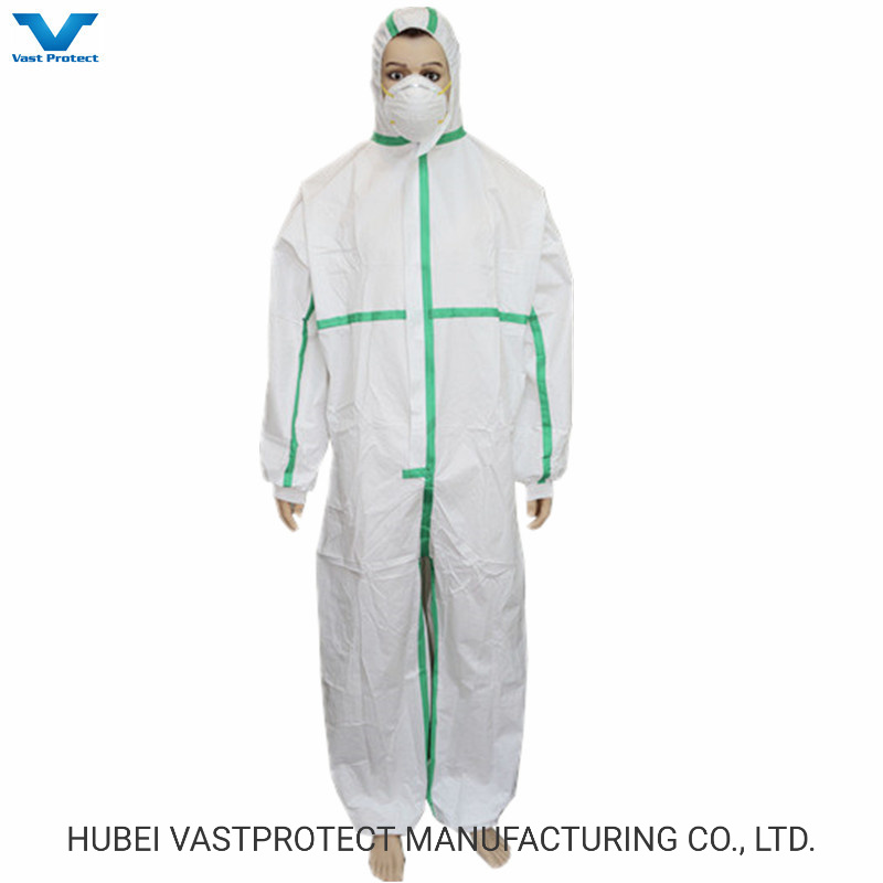 Factory Cat 3 Type 5/6 Protective Safety Workwear Tyvek Waterproof Polypropylene Disposable Paper SMS Nonwoven PP Microporous Coverall
