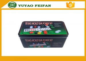 China 4g Plastic Poker Chips Sets Professional Poker Set Square Tin Box Packaging on sale