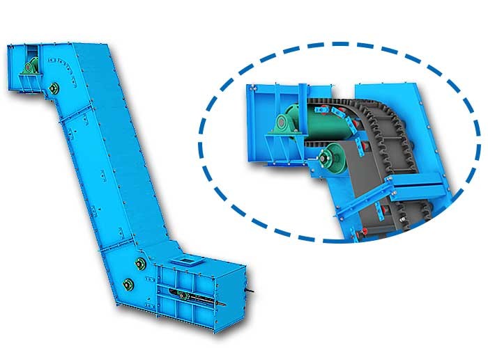 Lifting Height 25m Enclosed Belt Conveyor Rubber Corrugated Sidewall Conveyor