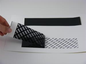 China Black PET Printable Security Labels In Fully Transfer Strong Adhesive wholesale