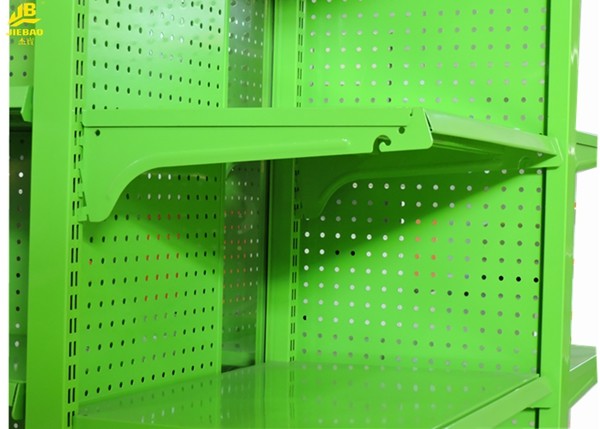 Green Color Fashionable Supermarket Steel Racks For Promotion Display 1300mm High