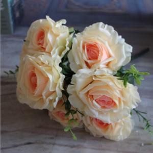 China UVG FLRS46-2 Flowers Artificial Wedding Decoration Centerpieces Red Velvet Rose Flower wholesale