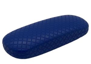 China Woven Pattern Leather Wrapped Metal Eyeglass Case wholesale