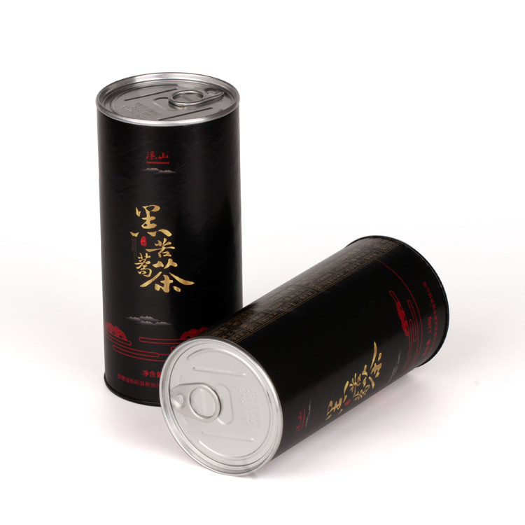 ODM Food Grade Packaging Paper Tube with Iron Cap for Tea / Coffee