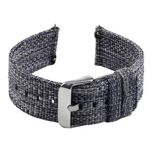 China Woven 22mm Canvas Strap Watch Band , Replacement Wrist Band Space Gray wholesale