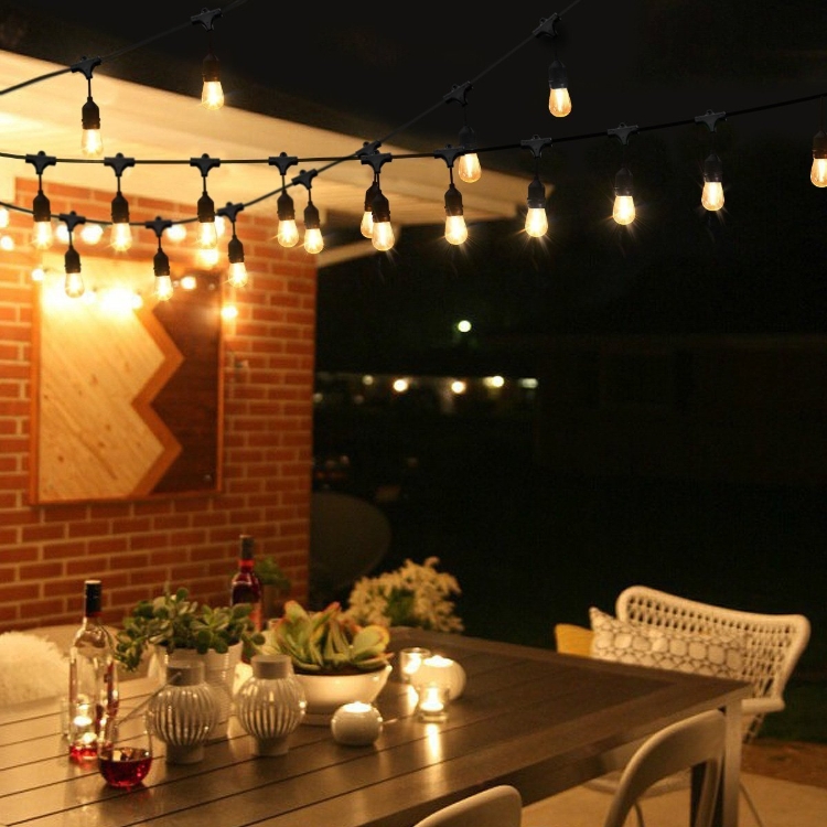 PVC 10M 10 Lamps Outdoor Waterproof Light String For Tents Or Patio