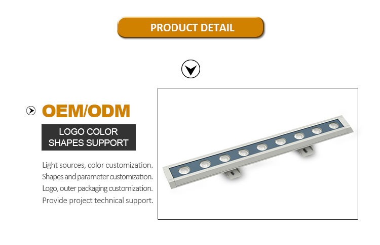 Linear LED Wall Washer Light 9W IP65 LED RGB Spot Lights For Building Decoration
