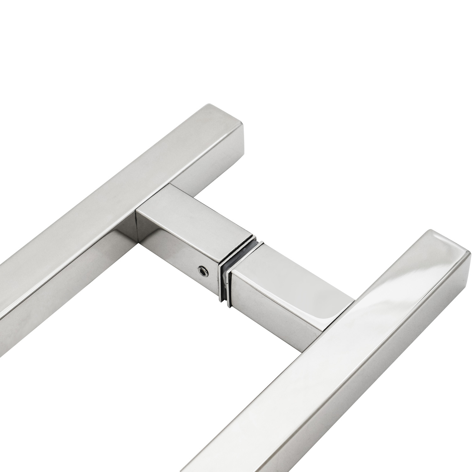 Chinese Design Style CP Finish Commercial H Handle for Frameless Sliding Shower Glass Door Pull Handles