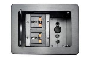 China Tabletop Multimedia Conference Table Connection Box Alloy Finishing Panel wholesale