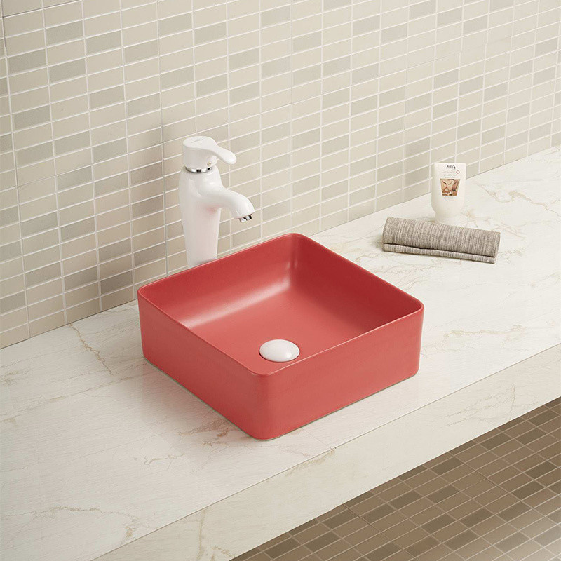Reusable Counter Top Bathroom Sink Square Type Not Deformed Wash Basin