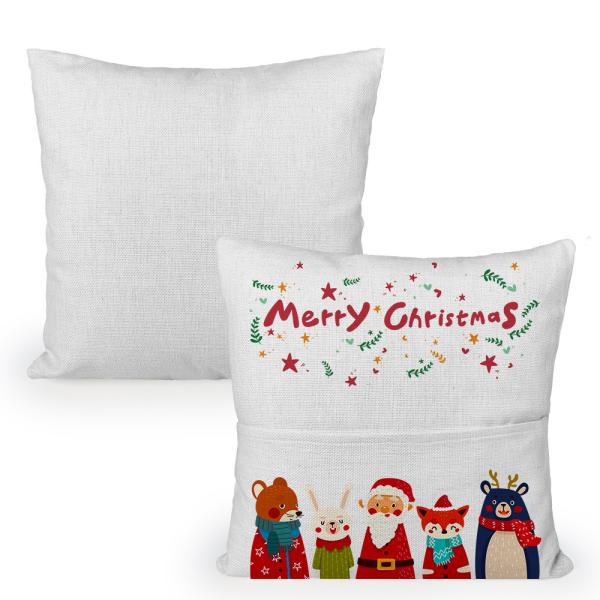 16 By 16 Blank White Sublimation Pillow Covers With Pocket Book Cushion Cover Linen Throw Pillows Sublimation Pillow Case