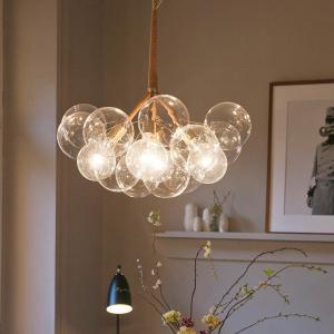 China Glass Bulb Chandelier Brass 4000K Modern Pendant Light wholesale