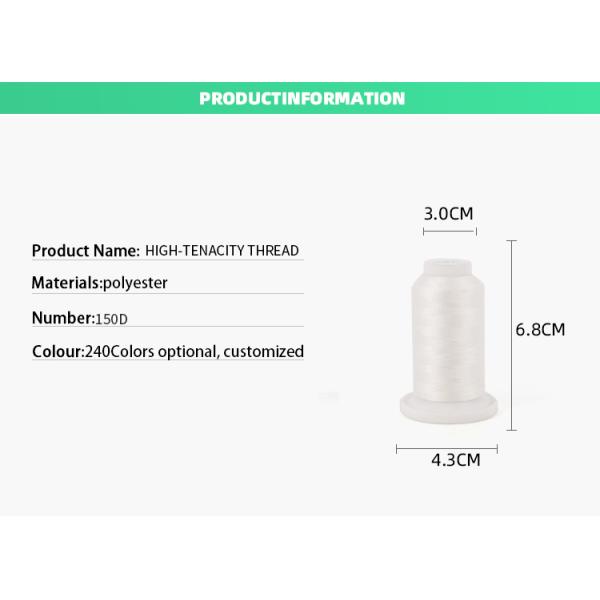 100% Polyester Chemical Resistance Sewing Thread for Leather 30g Strength Polyester