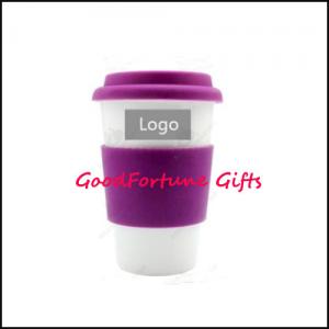 China Silicon Lid Cooler ceramic coffee Mugs promotion gift wholesale