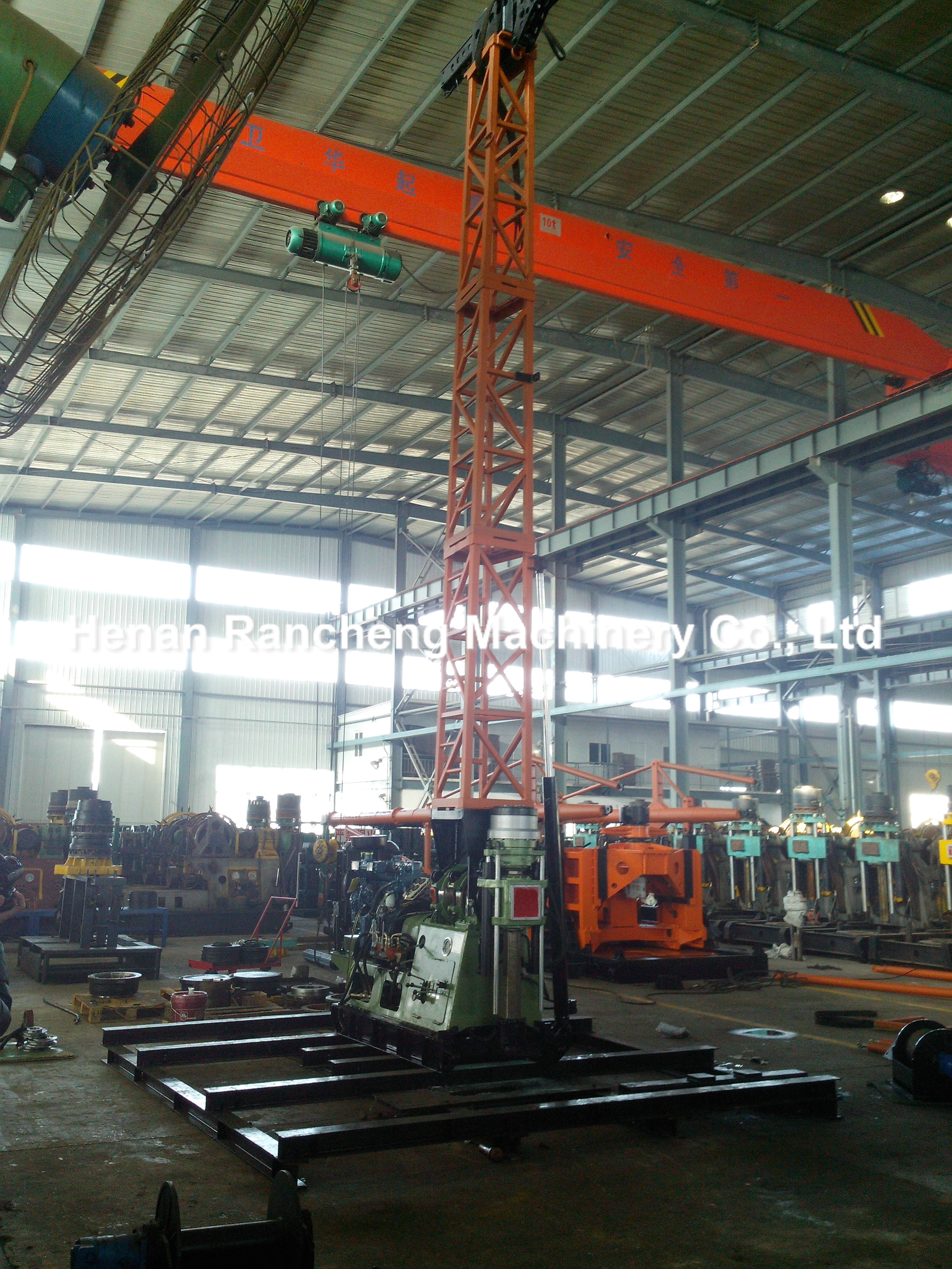 300 - 1400m Depth Core Drilling Machine NQ ，BQ ，HQ ，PQ Bore Dia Diesel Engine