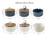 2024 Father'S Day Gift Round Ceramic Ashtray With Lid Luxury Vintage Porcelain