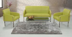China Modern PU leather China reception office lounge sofa wholesale