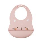 Cacoon Cat Fox Printed Silicone Food Catcher Bibs For Toddler Breakfast Feedings