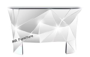 China Durable Mirrored Makeup Table , 2 Drawers Silver Glass Mirror Dressing Table wholesale