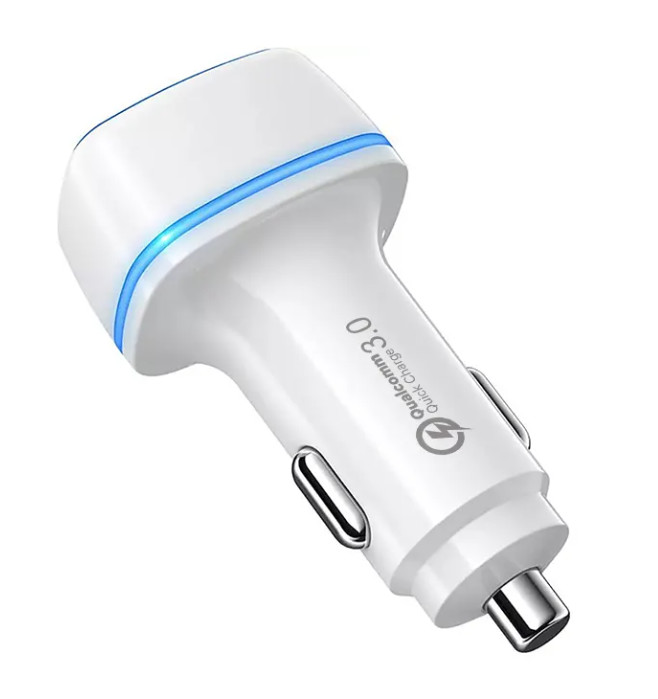 12V 24V Type C USB A Car Charger 38W PD Fast Charging Metal Car Charger