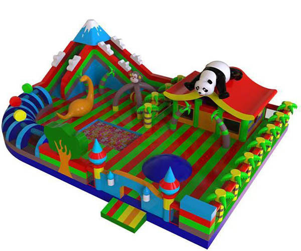 Fireproof Animal Kids Inflatable Bouncer 55mm PVC Material Digital Printing