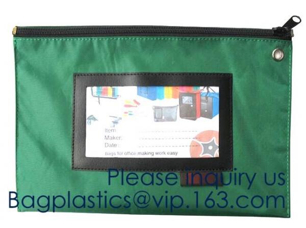 Promotional Logo Printed Vinyl Bank Bag,Pop Up Lock and 2 Keys Company Security Mail Bag with Zipper Closure, bagease