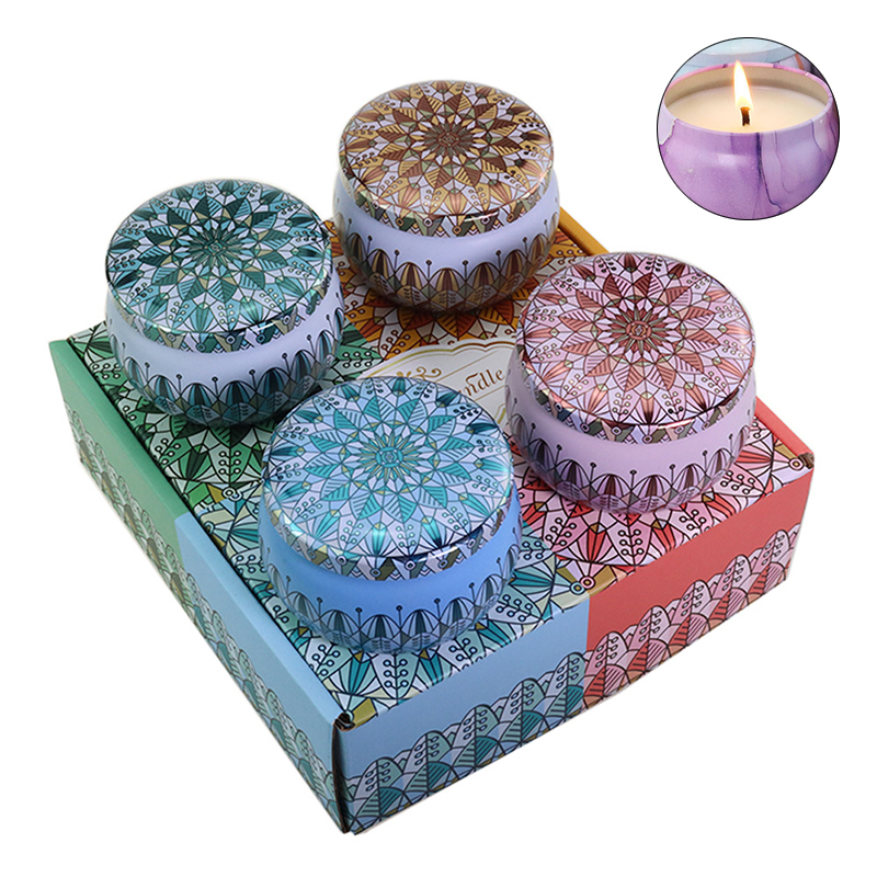 Tin Scented Soy Tea Light Candles Aromatherapy Type 15hours Burning