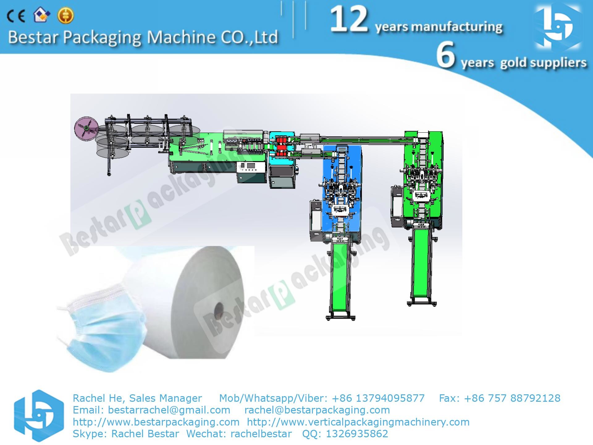 3-layers surgical mask machine, disposable mask making machine, high speed 1-to-2 production line