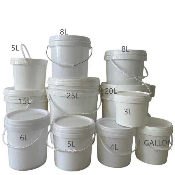 Supply Customized Plastic Bucket with Metal Handle Polypropylene Food Grade