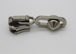 China Fashion Big Jacket Silver Metal Zipper Pulls Automatic Lock Die - Cast Customized wholesale