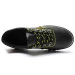 Black Steel Toe Shoes Syntactic / Rubber Material Safety Shoes