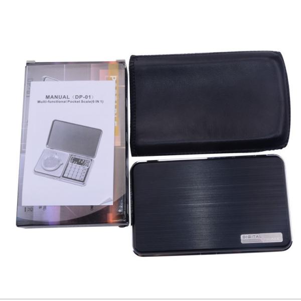 0.01g High Accuracy Jewelry Scale with Counting Function Blue Screen Display and Clock Temperature Digital Pocket Scale