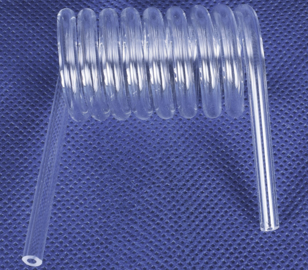 45mm Transparent Quartz Spiral Tube Quartz Elbow Condenser Tube