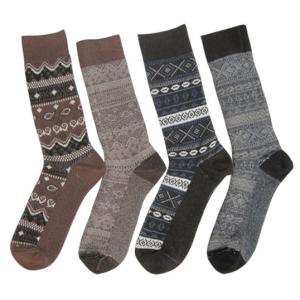China custom logo, design Multi Jacquard socks wholesale