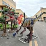 Large Vivid Animatronic Dilophosaurus Dinosaur Model For Dino Park
