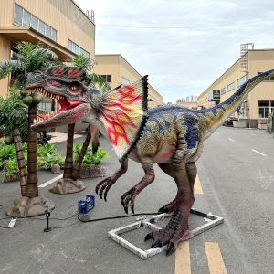 China Large Vivid Animatronic Dilophosaurus Dinosaur Model For Dino Park wholesale