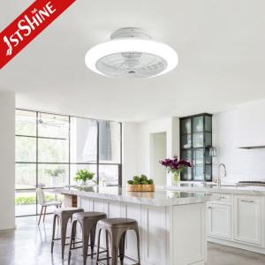 China 19 Inches LED Ceiling Fan , Quiet Dc Motor Flush Mount Ceiling Fan With Light on sale