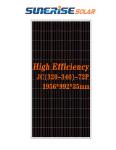 Tempered Glass 340W 72PCS Polycrystalline Solar Panel