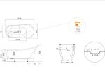 Classic Resin Acrylic Free Standing Bathtub With Faucet Oval Shaped